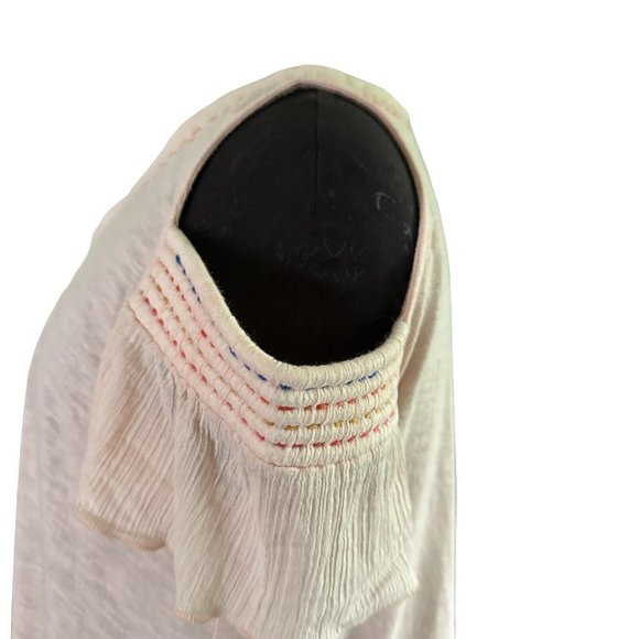 Akemi Kin Anthropology Blouse Women's XS Pink Cold Shoulder A-line Top - Picture 4 of 6